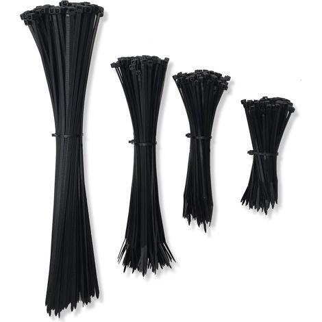 Arnocanali KIT700N Kit Misto Fascette di Serraggio per Cavi, Colore Nero, 700 Pezzi
