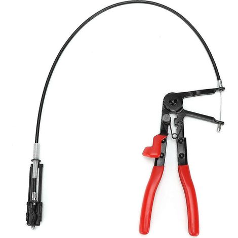Pince à collier de serrage flexible en acier inoxydable rouge et noir, outil de réparation automobile (1/4)