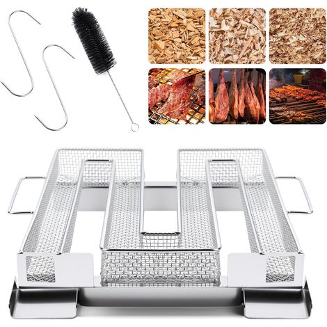 1 Générateur de Fumée Froide, Acier Inoxydable 304, Crochets Alimentaires, Brosse Nettoyage, Pour Fumoir Gril BBQ (1/5)