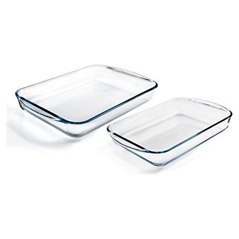 Pyrex - Set de 2 plats 35x23 cm et 40x27 cm (1/5)