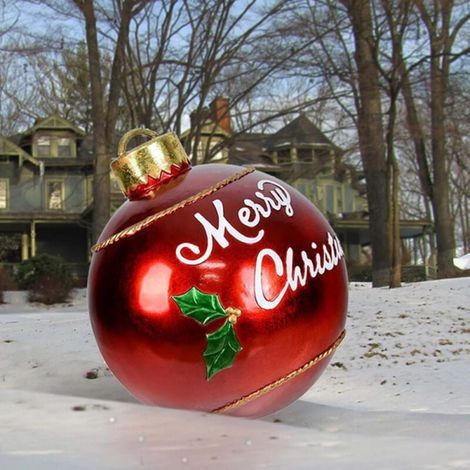 Pallina di Natale gigante da 60 cm, pallina di Natale gonfiabile per esterni, decorazione natalizia per la casa, vari colori (1/5)