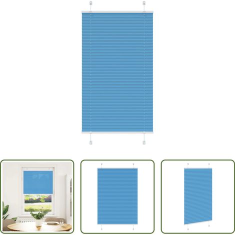 vidaXL Sichtschutz - Plissee Blau 80x100 cm Stoffbreite 79,4 cm Polyester (1/5)