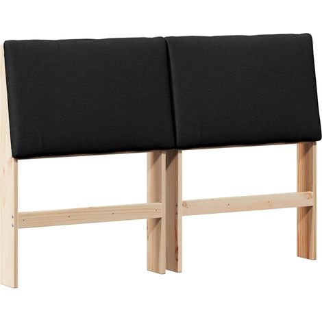 Maison Exclusive - Tête de lit capitonnée Noir 160 cm Pin massif
