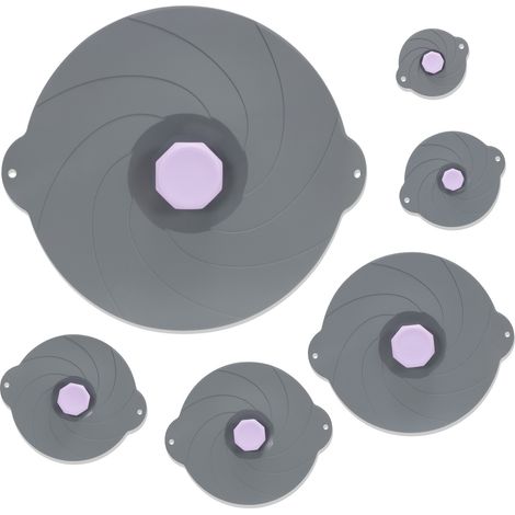 Couvercles en Silicone Réutilisables Lot de 6 – Couvercles Extensibles Hermétiques pour Bols, Assiettes et Micro-ondes – Conservation des Aliments sous Vide – Tailles Variées (12,5 à 35 cm)-x (1/3)