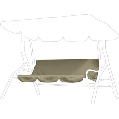 Swing Cushion Cover (Beige) for 3 Seater, Waterproof, Polyester, Garden, Outdoor, 150 x 50 x 10 cm (1/5)