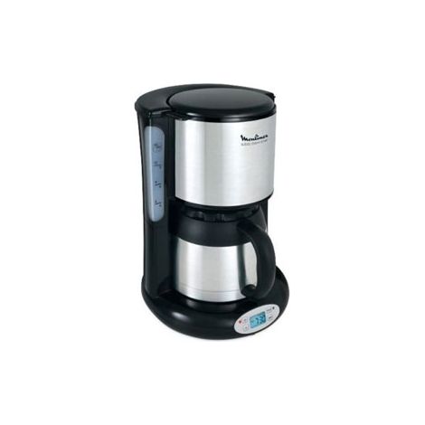 Moulinex – Cafetière filtre inox programmable 0,9L – Verseuse isotherme – Café chaud 4h – Timer 24h – Système anti-goutte (1/10)