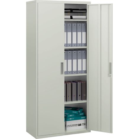 Homcom – Armoire de bureau en acier 5 niveaux – 2 portes verrouillables – 4 étagères réglables – Dimensions 80l x 40P x 180H cm – Capacité 150 kg (1/5)