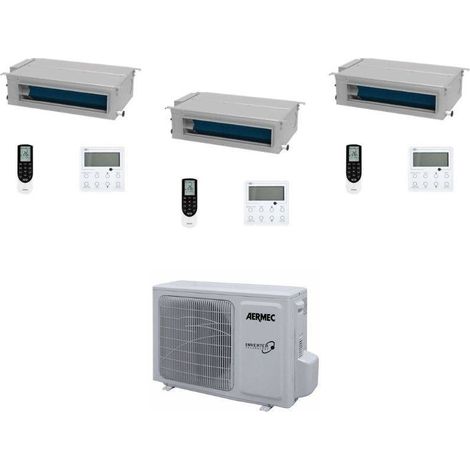 Aermec Climatizzatore Trial Split Canalizzato MPG/D 9+9+18 con MPG730 R-32 Inverter Comando Incluso Classe A++
