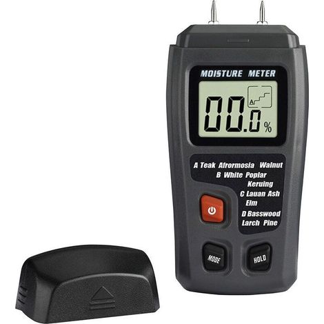 1 testeur d'humidité bois, écran LCD HD, plage 0–99,9 %, précision ±0,5 %, pour bois bûches béton carton murs (1/5)