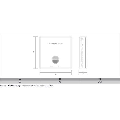 Resideo Détecteur de monoxyde de carbone R200C alimenté par batterie, interconnectable, R200C-N1