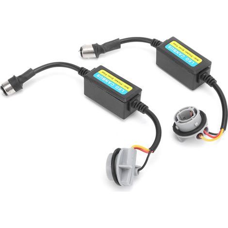 Décodeur LED, Convinient Durable 12-24V Professional Anti-Scintillement Résistance 2pcs Pratique pour Convertir Lampe Halogène en LED pour 1157 BAY15D, P21/5W Ampoules (1/5)