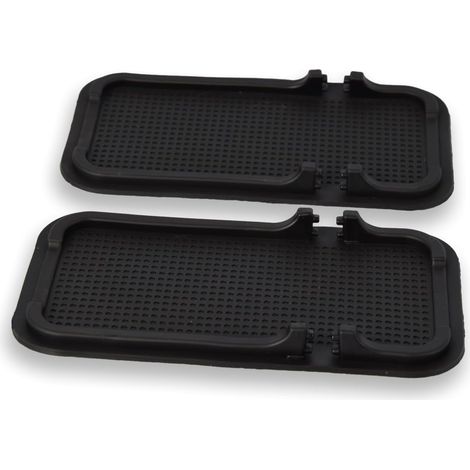 Lot de 2 tapis antidérapants noirs - Caoutchouc, 10.5x18.5cm - Tapis antidérapant pour tableau de bord de voiture pour l'adhérence et la sécurité (1/4)