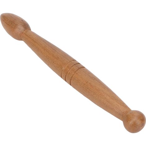 Bâton de massage ergonomique portable en bois pour les pieds et les mains, avec deux extrémités, idéal pour la maison, les voyages et le bureau. (1/5)