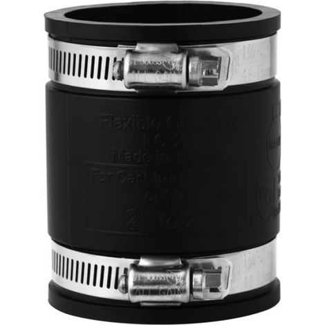Joint flexible en élastomère, Diamètre intérieur 110 mm diamètre extérieur 120 mm hauteur 70 mm — extrêmement flexible — Noir