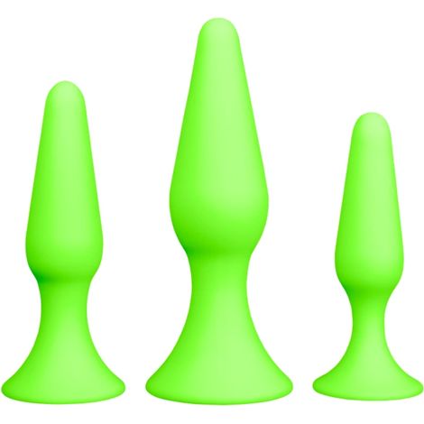 Conjunto de tapón anal que brilla en la oscuridad ¡Ay por shots (1/5)