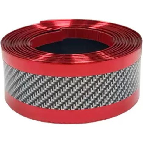 BEBUSINGOTO Adhesivo para umbral de puerta de coche, de fibra de carbono, resistente a arañazos y rozaduras, con tira de goma protectora antichoque, resistente a la abrasión y a los arañazos, y con f (1/5)