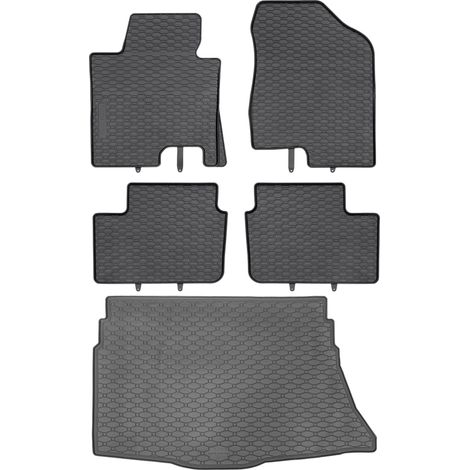 Kia Ceed II Schrägheck (09.2012–08.2018) – Set: Gummifußmatten + Kofferraummatte (1/5)