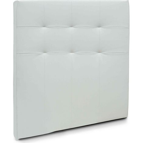 Home Heavenly® - Cabecero cama tapizado OLSON, acolchado para cama individual o matrimonial, no incluye herrajes 105 cm Color: Blanco (1/5)