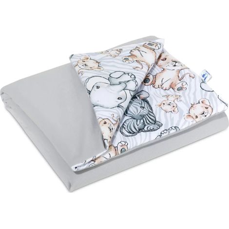 Edredón de 55×75 cm - Gris safari - algodón/terciopelo
