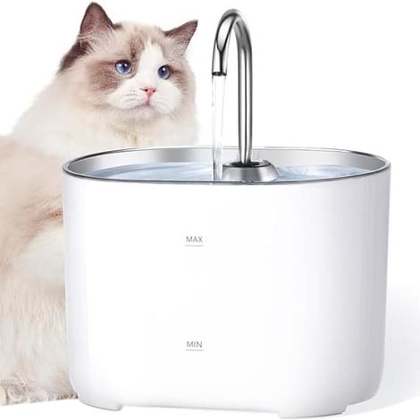 2,2-Liter-Katzenbrunnen, Haustier-Wassernapf – Leiser, automatischer Wasserspender mit abnehmbarem Wassertank (1/5)