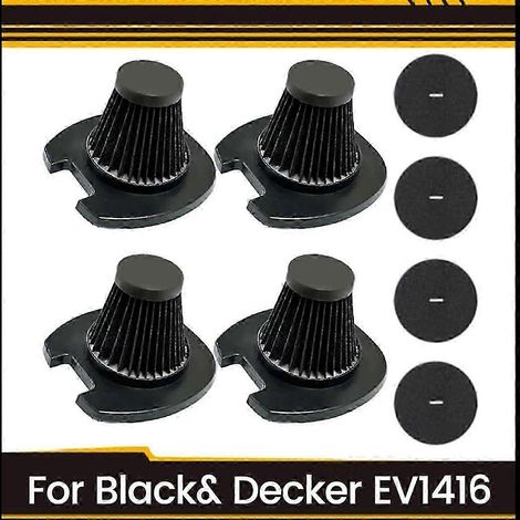 Lot de 8 filtres de rechange pour aspirateur vertical filaire Black & Decker EV1416 (1/5)
