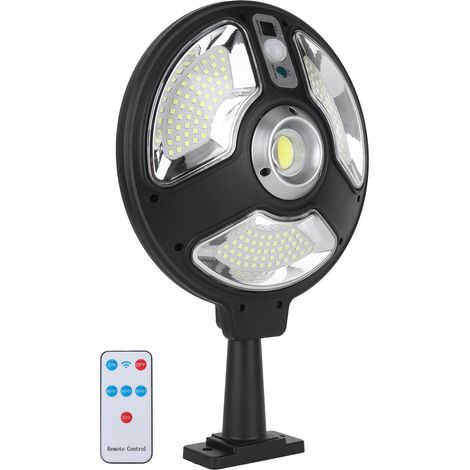 Applique murale solaire étanche à LED avec détecteur de présence et télécommande, idéale pour la décoration de jardin et de villa. (1/5)