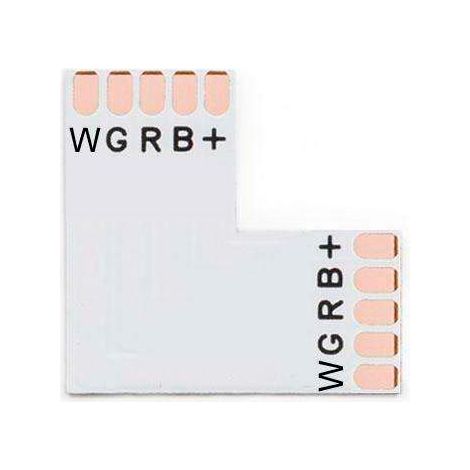 Connecteur L pour bandes RGBW 5 broches - 12mm