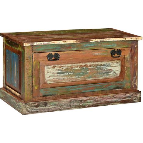 vidaXL Banc de rangement de chaussures Bois de récupération (1/5)