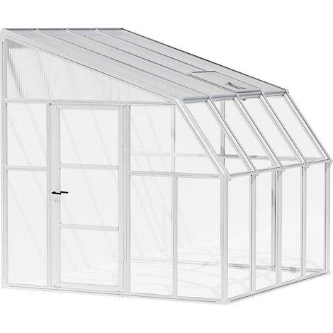 Lean To Greenhouse Sun Room Clear 8 x 8 - Polycarbonate/Acrylic - L260 x W257 x H266 cm