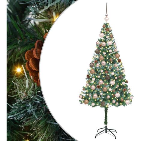 Albero di Natale artificiale Verde 180 cm PVC e Acciaio vidaXL (1/5)