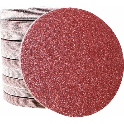 Disque de Ponçage 30pcs Disques Abrasifs,Disques abrasifs Diamètre 180 mm 5XP60/100/120/180/240/320 rouge Papier abrasif pour construction a sec(30pcs) (1/5)