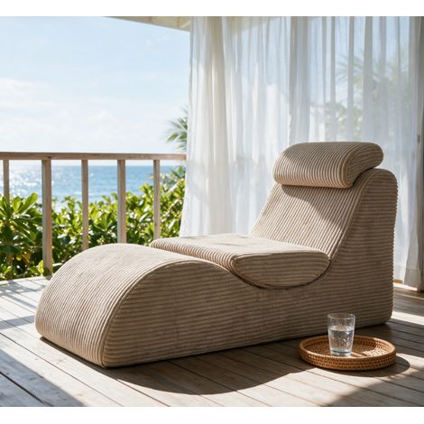 Fauteuil relax design unique avec accoudoirs, mousse haute résilience, coussin déhoussable, poche de rangement, gris foncé (1/5)
