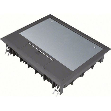 Boîte de sol rectangulaire 18 modules L272xl219mm encastrement L253x200mm noire (VE09059005)