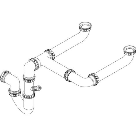 Siphon 42618 pour éviers de cuisine