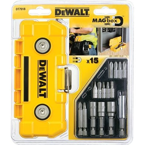 Juego de puntas DEWALT Magbox - 15 piezas - DT7918