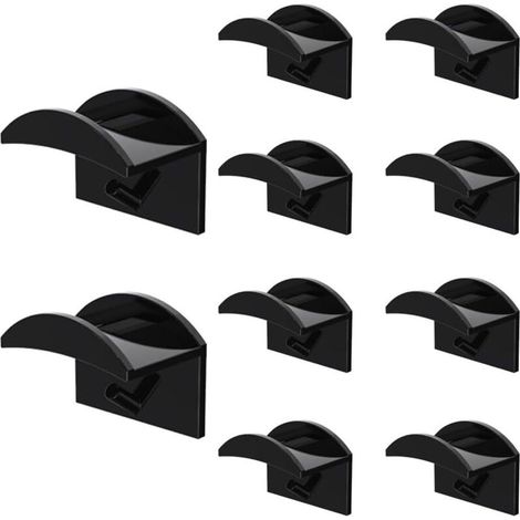10 schwarze Huthaken