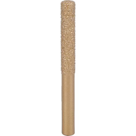 Bits de Routeur de Diamant Tige Droite Brasée Dorée Fraise Diamanté par Galvanisation Pour La Coupe de Bord de Pierre de Marbre et de Granit(6.35 7 65mm) (1/5)