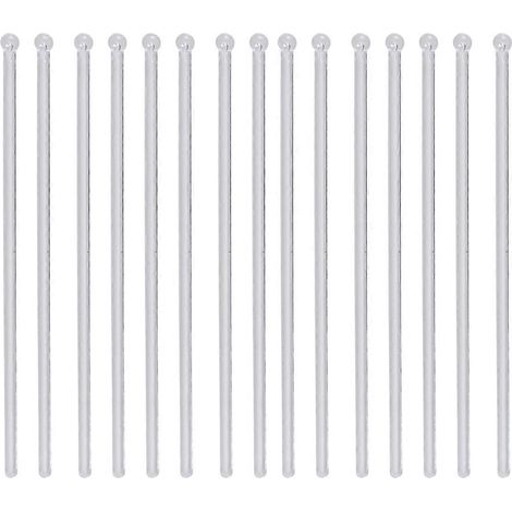 Lot de 50 pilons à cocktail transparents à tête ronde en plastique, bâtonnets mélangeurs pour cocktails.-18.10X1.00X1.00CM