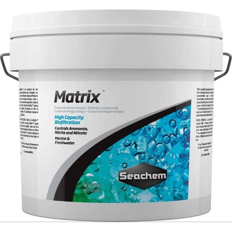 Seachem Laboratories Inc Matrix Bio Media- Alta capacità di Filtrazione Biologica per acquari Marini e di acqua dolce - 4000 ml, BIANCO (1/3)