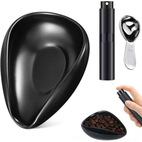 Cuillère Doseuse - Flacon Pulvérisateur - Plateau Doseur en Céramique - Pour Café en Grains et Café Moulu - Lot de 2 (1/3)