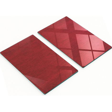 Tablas de cortar decorativas de cristal para cocina, madera roja, 2x30x52 cm