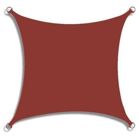 Voile D'ombrage Rectangulaire 2x3m, Voile D'ombrage Jardin Terrasse, Toile Solaire Voile Avec Corde, Auvent ​Imperméable Uv Protection, Pour Extérieur Camping Piscine, Rouge Foncé (1/5)