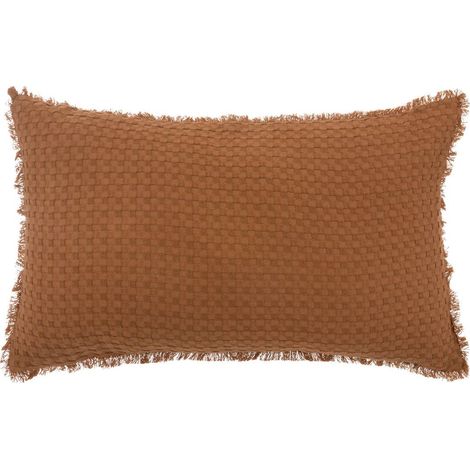 Cuscino a nido d ape widdy 30x50cm rosa terracotta - Atmosphera créateur d'intérieur (1/3)