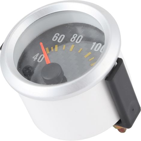 Wassertemperaturmesser 40–120 °C, Oberfläche in Carbonfaser-Optik, 12 V, universeller Ersatz, 52 mm/2 Zoll (1/5)