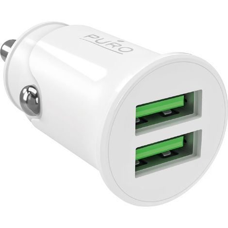 Cargador de coche 2x USB-A Pro Lite de 10 W - Blanco (1/2)