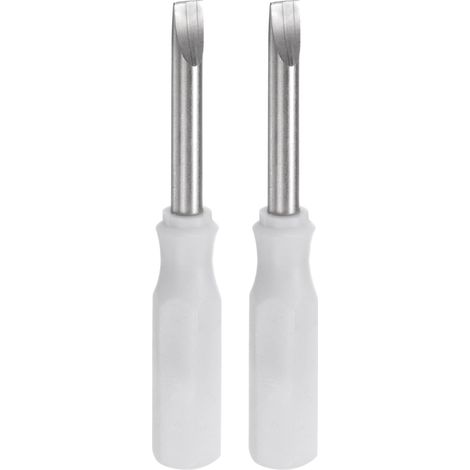 2Pcs Sl3,0 Mini Tournevis Fendu 3mm Tête Plate Magnétique Blanc (1/5)