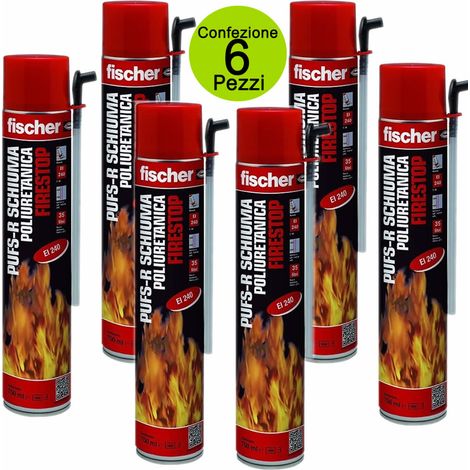 Multipack da 6 schiume poliuretaniche uso senza pistola certificate ei 240 750 ml cadauna