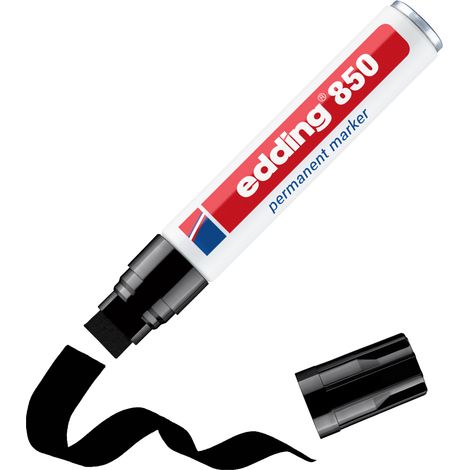 Edding - Marqueur permanent extra-large Aluminium recyclé E850 noir - pour marquer et écrire au trait large sur presque tous les matériaux - 1 pc(s) (1/9)
