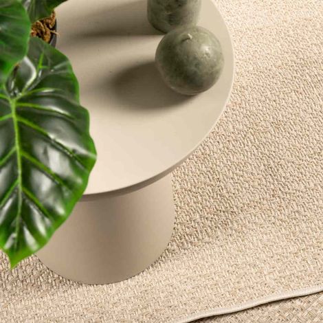 Teppich ZIZUR Beige 60x110 cm Jute-Optik Indoor und Outdoor