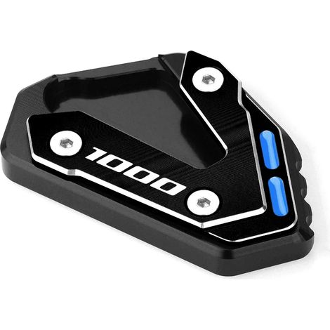 (GSxR1000 BlackBlue) Compatible pour SUZUKI 1000 GSXR1000 GSX-R1000R gsxr 1000 r Accessoires de moto Béquille Extension Pied Béquille latérale Agrandisseur Plaque Pad maxpower (1/4)